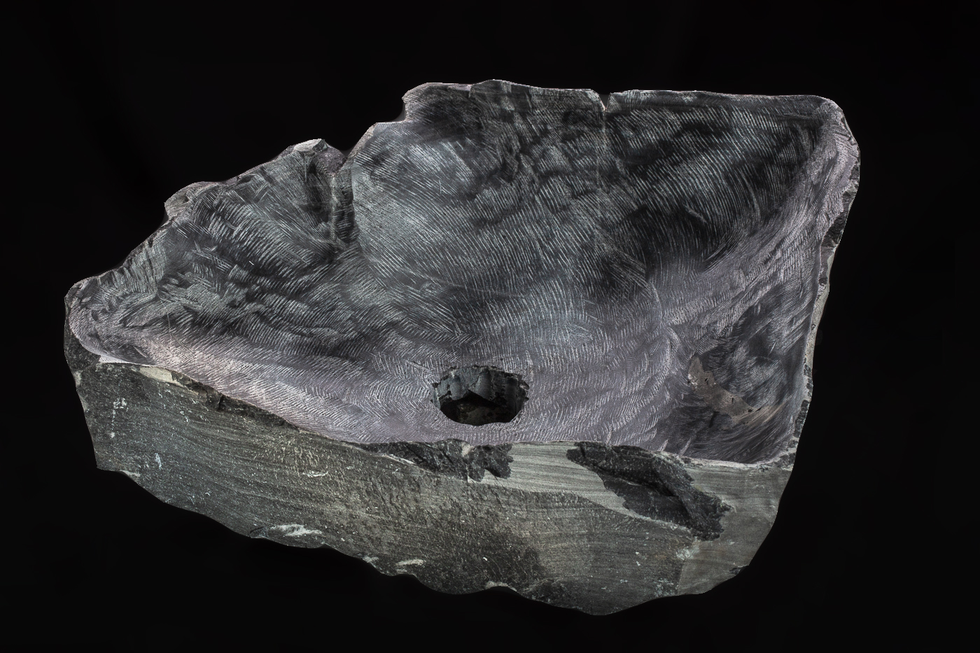 Lavamanos negro rústico